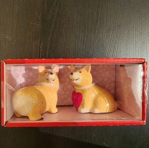 Valentines corgi salt and pepper shakers
